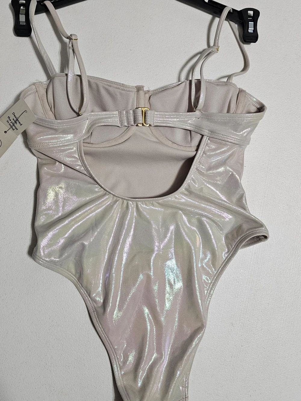 No Boundaries Iridescent Pearl Underwire Swimsuit